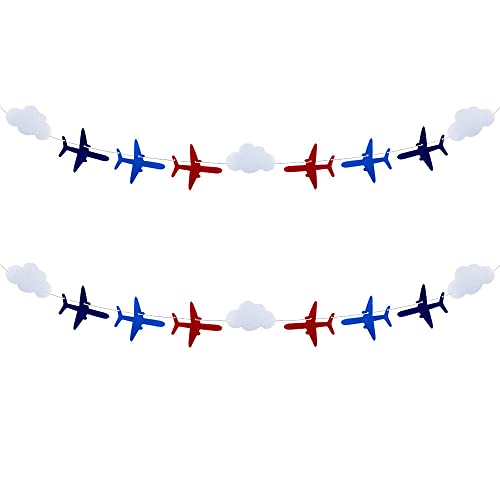 SaktopDeco Airplane Cloud Garland Party Decorations