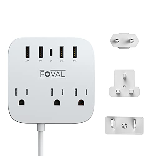 FOVAL European Travel Plug Adapter