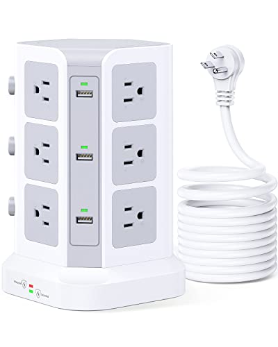 KOOSLA Surge Protector Power Strip Tower