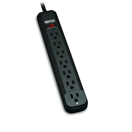 Tripp Lite 7 Outlet Power Strip, 12ft Cord - Black