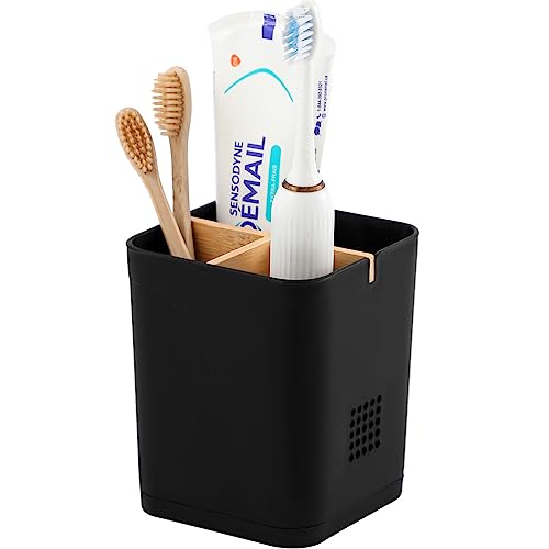 Toothbrush Holder with Bamboo Dividers