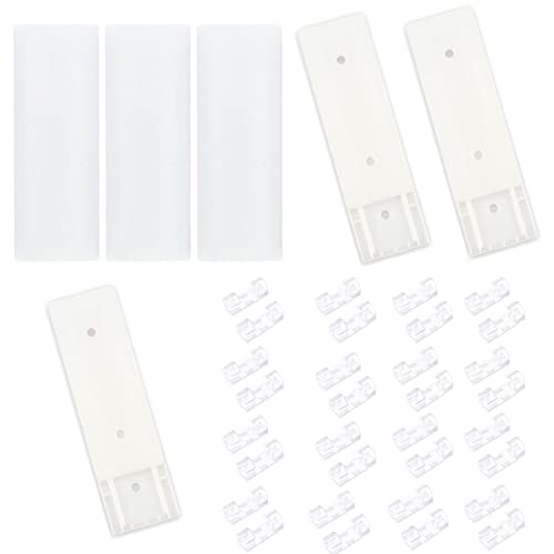6pcs Self Adhesive Power Strip Holders Fixator with Cable Organizer Clips