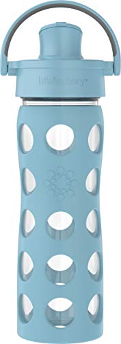 Lifefactory Glass Water Bottle with Flip Cap