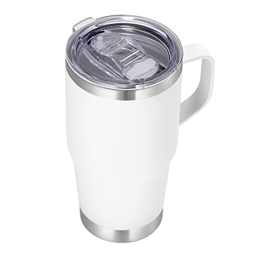 White Stainless Steel Insulated Travel Coffee Mug