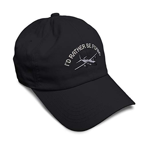 Soft Baseball Cap C-130 I'd Rather Be Flying Embroidery Airplane Rather Be Twill Cotton Embroidered Dad Hats