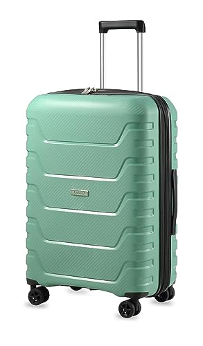 LUGGEX Carbon Fiber Pattern 24 Inch Luggage with Spinner Wheels