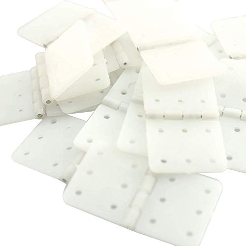 RLECS 20pcs Pinned Nylon Hinge - RC Airplane Plane Parts Model Replacement