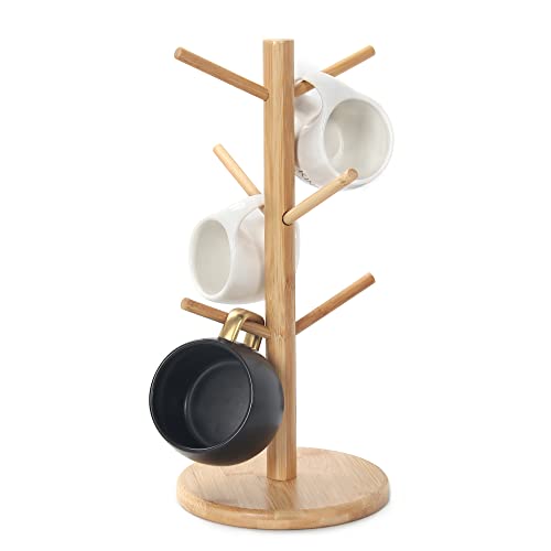 Bamboo Coffee Mug Tree Stand