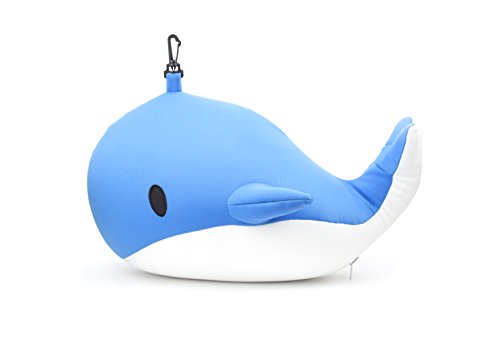 Travel Neck Back Pillow Cute Compact Plush Blue Whale