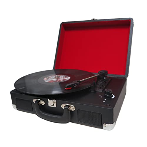 Portable Vinyl Record Player with Speakers