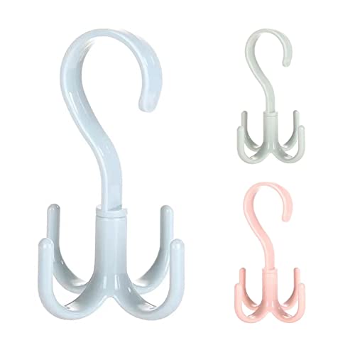 360 Degree Swivel Hooks Closet Hanging Organizer (Pack of 3)