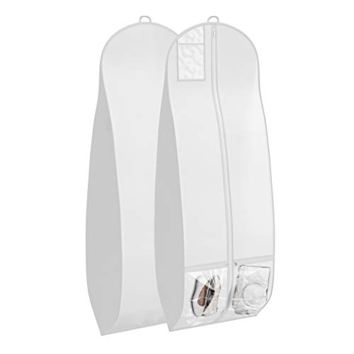 Bridal Gown Garment Bag with Shoe Pockets