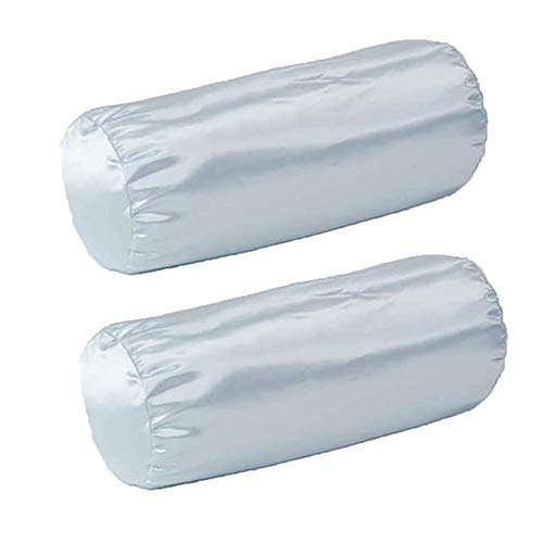 (Pack of 2) Satin Beige Neck Roll Pillow Case