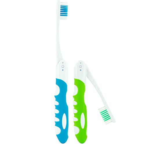 Lingito Travel Toothbrush, Folding with Built in Cover