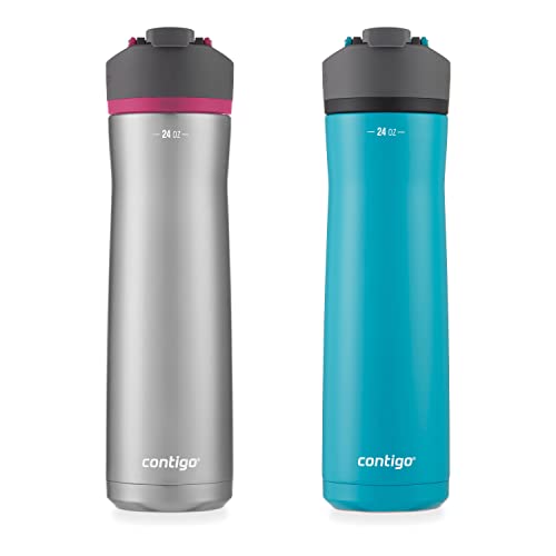 Contigo, Dining, Contigo 2 Pack 2 Oz Water Bottles Autoseal Couture  Collection 8 Hours Cold