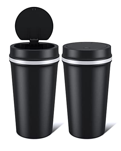AUJEN Car Trash Can Cup Holder - Compact and Odor-Blocking