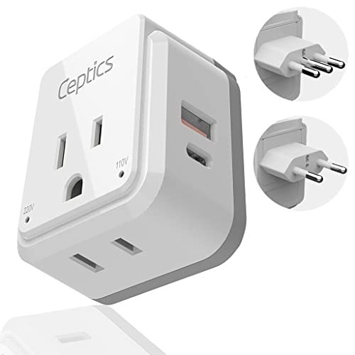 Ceptics Italy, Chile, Rome Power Plug Adapter