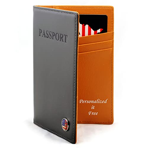 Free Engraving Leather Passport Holder