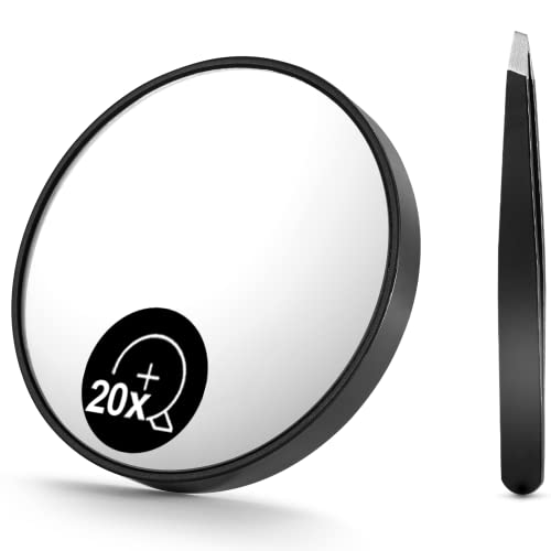 OMIRO 20X Magnifying Mirror and Tweezers Kit
