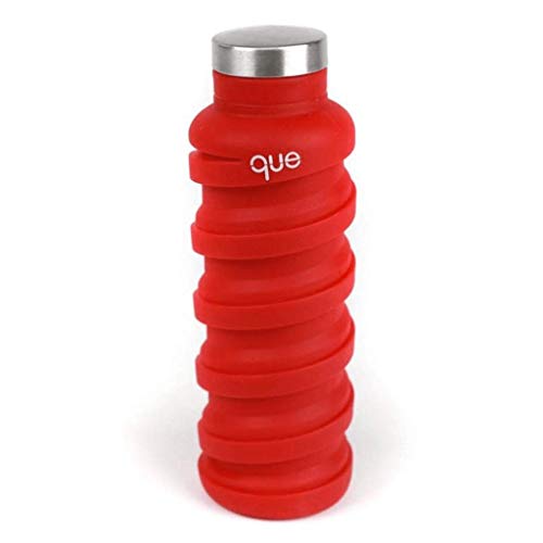 Que Collapsible Water Bottle - Bonfire Red, 20oz