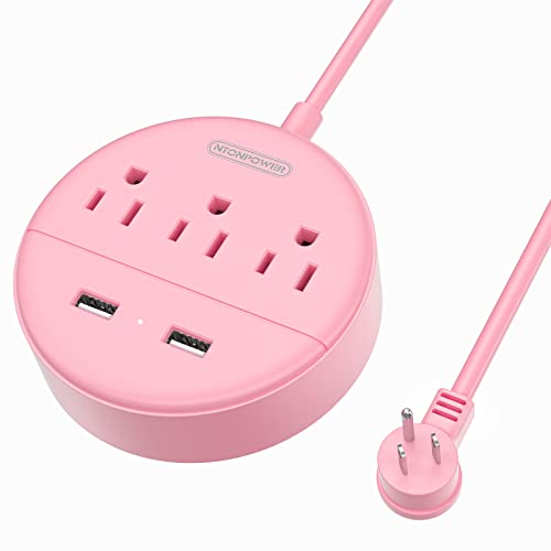 Rose Pink Power Strip with USB