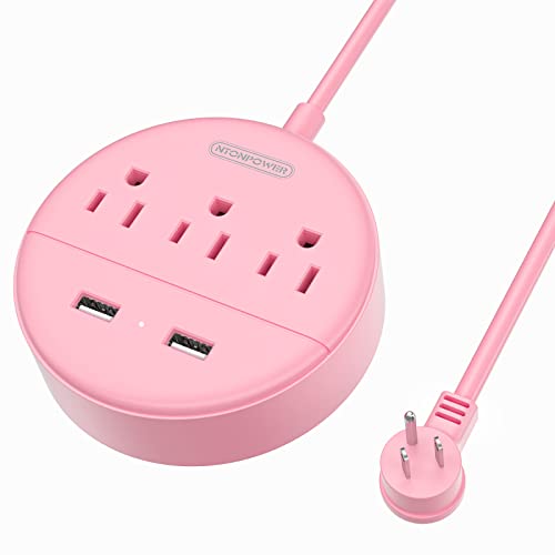 Rose Pink Power Strip with USB
