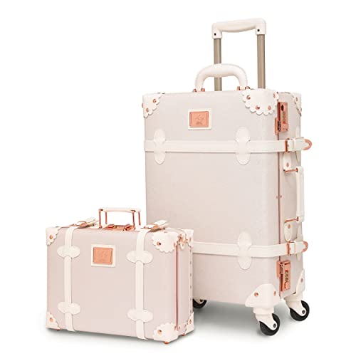 Urecity Vintage Suitcase Set for Women