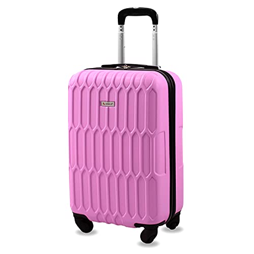 AMKA Pink Expandable Hard Case Suitcase