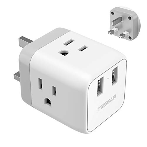 TESSAN US to UK Plug Adapter