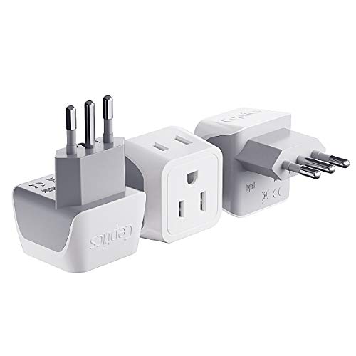 Ceptics Italy, Chile Travel Adapter Plug