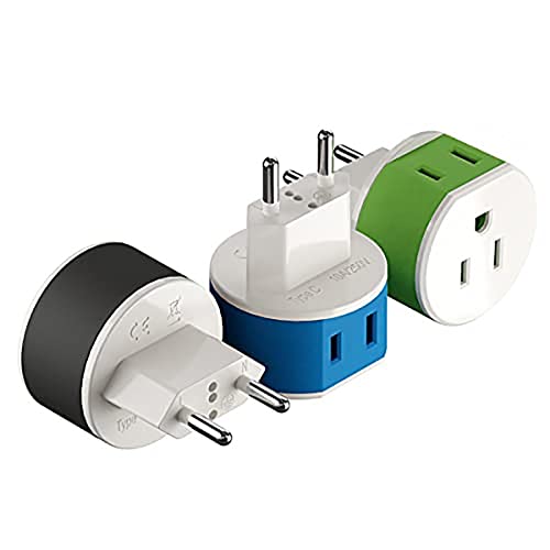 OREI European Power Plug Adapter - Travel 3 Pack