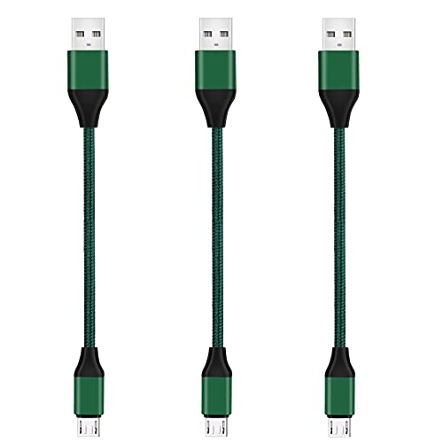 Short Micro USB Cable 3Pack