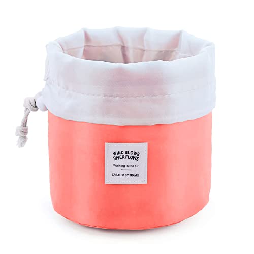 EUOW Travel Cosmetic Bags Barrel Makeup Bag