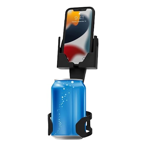 Phone & Cup Holder for Travel - Fits Phones with or Without Cases