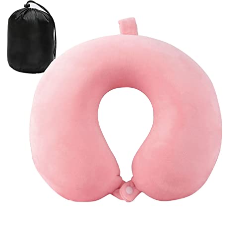 DUANY STORE Upgraded Travel Neck Pillow for Airplane (Pink)
