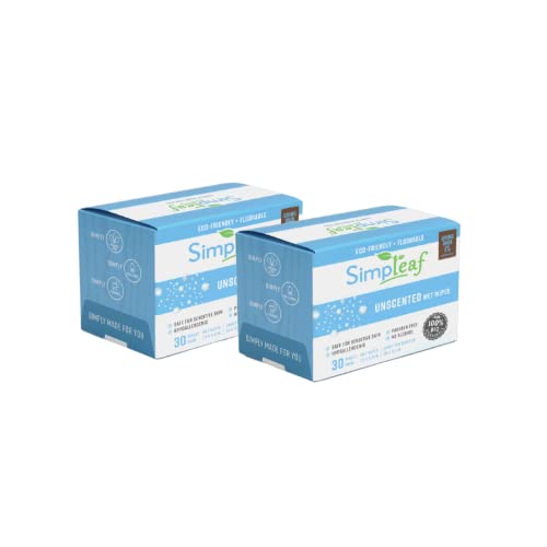 Simpleaf Flushable Wipes Travel Size