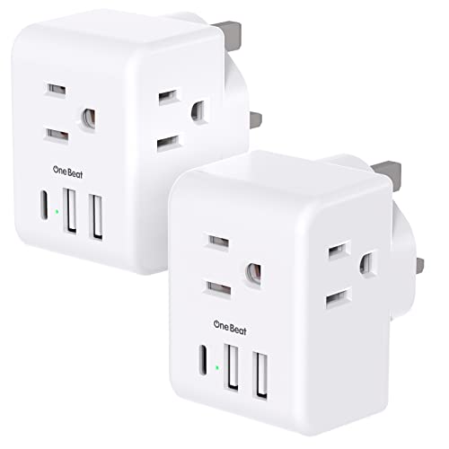 Travel Plug Adapter with 3 Outlets 3 USB Ports(1USB C)