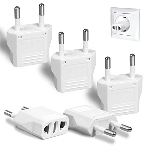 6 Pack European Plug Adapter