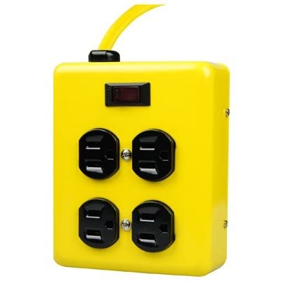 Heavy Duty Metal Power Block with 4 Outlets