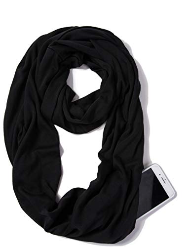 Elzama Infinity Loop Scarf with Hidden Zipper Pocket