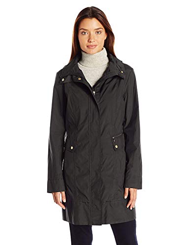 Cole Haan Women's Packable Rain Jacket with Removable Hood