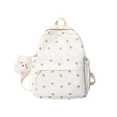 ZFOFLIK Small Flower School Bag for Teen Girls