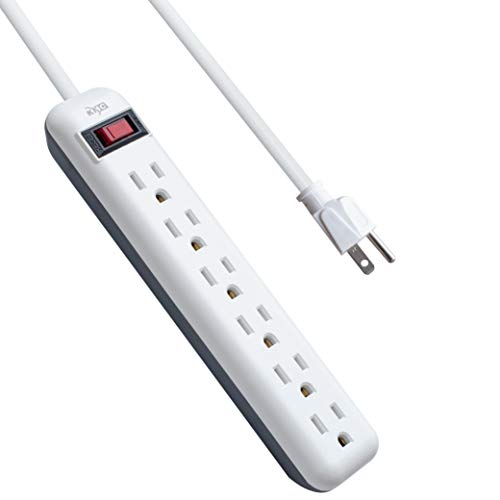 KMC 6-Outlet Power Strip, White