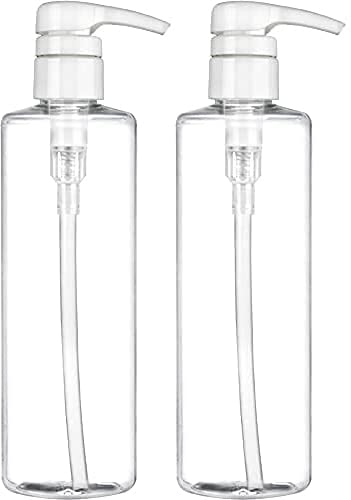 BRIGHTFROM Lotion Pump Bottles 16 OZ, 2 Pack (White Pump)