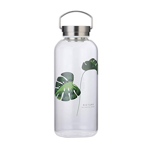 Gulujoy Glass Water Bottle 1.5L Wide Mouth BPA Free Leakproof