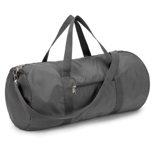 Foldable Gym Bag for Travel and Sports - Grey