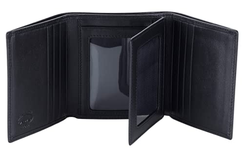 Stealth Mode Leather Trifold RFID Wallet
