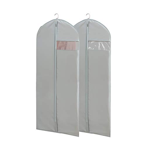 Dress Bags for Gowns - Set of 2 Long Clear Garment Bags
