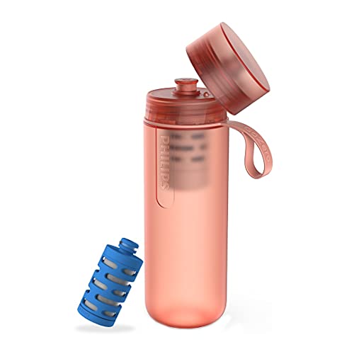 PHILIPS GoZero Active Water Bottle with Fitness Tap Water Filter