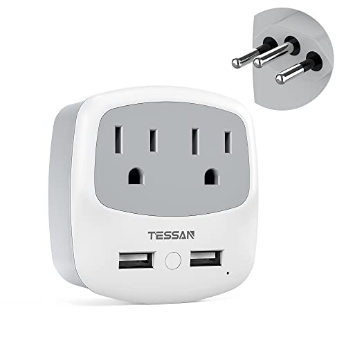TESSAN Brazil Power Adapter Travel Plug